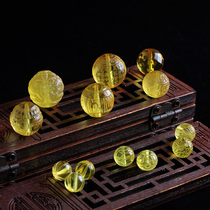 Sihuannian Natural beeswax Jinper carved back pattern Heart Sutra beads Six words Proverbs Hand string Buddha beads King Kong Bodhi accessories