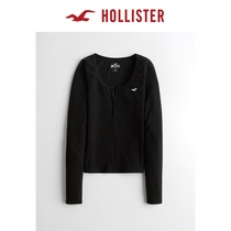 Hollister Summer and Autumn Fashion Basic Slim Henry Long Sleeve T-shirt Women 308527-1