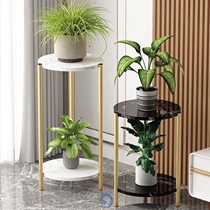 TV Cabinet Side Shelves Light Extravagant Floor Style Modern Minimalist Atmosphere Living-room Flower Racks Balcony Flowerpots Green and Fancy Terrace