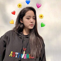 Travis Scott colorful letters niche Tide brand American High Street leisure loose FOG hooded sweater men ins