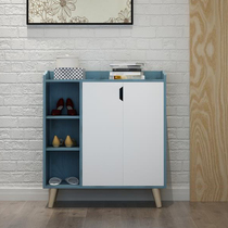 Nordic shoe cabinet porch cabinet simple modern European style hall cabinet multifunctional solid wood leg large capacity with door locker