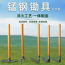 Garden garden tool5 pieces garden garden home multi-use pine soil planting plant to remove grass manganese steel rake