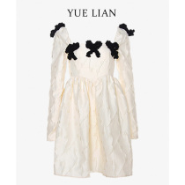 Dress 2021 early Spring Girl bubble sleeves sweet puffy dress fairy womens high sense design pre