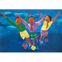 High - end collection Fang Lijun 1996 10 with signature modern living room bedroom decoration collection hanging painting