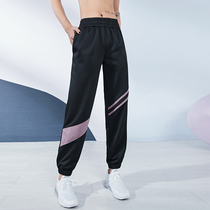 Sports pants womens loose feet spring and summer breathable quick-dry slim fitness trousers running yoga straight tube woven pants