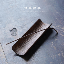 Jiangnan Past Gongfu Tea with Walnut Wood Hand Carved Tea Spoon Tea Lotus Handmade Spare Parts Teaspoon Teaspoon Tea Scoop Tea