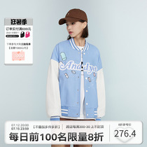 ANDYET AD1 21AW tide card splicing embroidery LOGO baseball clothes jacket Vibe wind fall lovers jacket