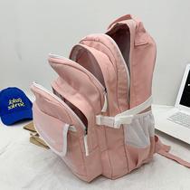  Junior high school student school bag female Korean version of high school student multi-layer large capacity Harajuku ulzzang college student backpack male