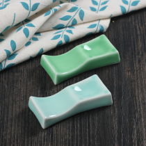 Celadon tableware kitchen high-end hotel table supplies ceramic chopsticks pillow chopsticks rack chopsticks spoon support