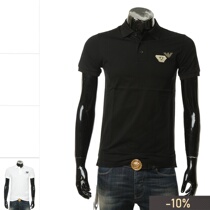 Emporio Armani Amari Golden Line Embroidery Eagle Mark Expression Man Short Sleeve Polo Shirt 6H1FG3 1JTUZ