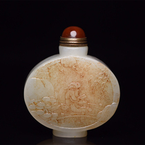 Hetian Jade old snuff bottle-A8625