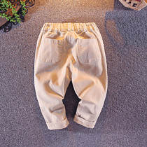 Belle boys thin casual pants baby spring trousers childrens new Korean pants 2021 foreign style childrens pants tide