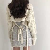 ROCKMORE Korean version of foreign style is very fairy back strap sweater sweater female small fragrance style Joker skirt