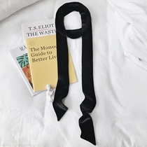 European and American style skinny scarf narrow silk scarf belt ribbon retro Fashionable velvet slender scarf women