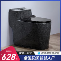  High-end black spot toilet Household light luxury creative art bathroom pumping siphon ceramic seat toilet