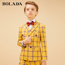  bolada boys British suit suit Childrens suit Middle and large childrens flower girl dress male piano performance suit Spring and summer