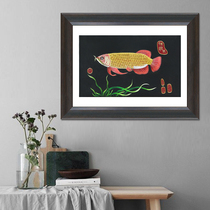 (Artisan Embroidery) Pure hand embroidered living room decoration hanging painting Golden Jade Full Hall Su embroidery real silk