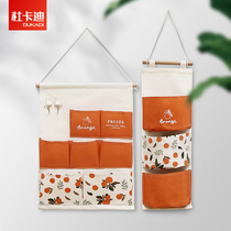 Fabric bedside storage bag dormitory room wall hanging door rear hanging pocket cloth bag dormitory artifact wall shelf