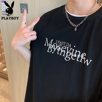 Flowers Playboy Summer men t-shirt short sleeves Loose Pure Cotton Half Sleeves Round Collar Compassionate Casual Leave Two Clothes