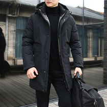 New winter mid-length cotton clothes mens thickened cotton clothes loose cotton padded jacket with cap padded jacket in winter