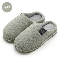Autumn and winter Bao Yuezi home indoor slippers warm wool wool and cotton thick-soled slippers home non-slip female male household