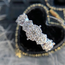 1 karat luxury dreamy diamond ring 18k bouquet Diamond row ring