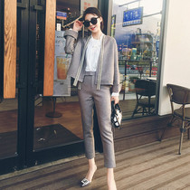 Hong Kong 2021 spring Korean version of the new temperament Xiaoxiang divided suit suit casual suit two-piece tide girl