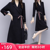 2021 new spring and autumn tide large size womens fat mm dress fried street Western style net red fashion windbreaker jacket