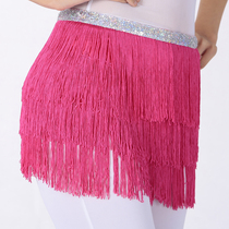 New belly dance hip towel three-layer tassel waist chain Indian beginner dance encryption practice waist scarf