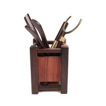  Accessories Tea ceremony Six gentlemen set Ebony solid wood Kung Fu tea set Tea art combination Tea clip tweezers