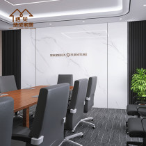 Office front desk TV background wall Bamboo and wood fiber integrated wall panel Imitation marble wall panel Quick-install gusset