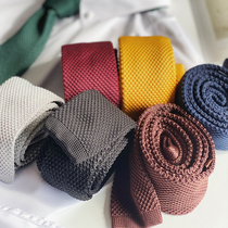 2022 new Inlan wind tie suit accessories Type Mens knitted narrow tie Korean version trendy casual fashion match