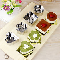 Stainless Steel Mousse Mold Heart-shaped Square Mousse Round Floral Tiramisu Cheesecake Baking Mold