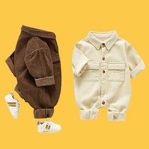 Ultra-ocean male baby to go outside to hold clothes for baby climbing clothes for young children to climb for casual conjoined halaclothes