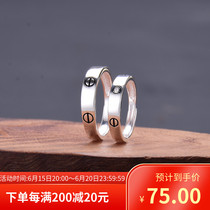 The foot silver 990 minimalist wind personality trend 100 hitch a Christmas gift-giving romantic pair of glossy opening couples to the ring