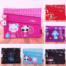 Australian smiggle stationery cartoon shape Red Cat double zipper pen bag student remedial bag 61 children
