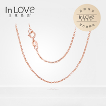 City love 18k gold necklace Female money chain K gold simple rose gold necklace Color gold collarbone necklace