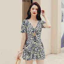 Conjoined swimsuit womens slim cover with big code net red inns foam spa skirt-style Fairy Van Conservative Swimsuit