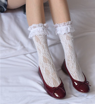 Lolita lace socks lolita tube socks Calf socks White knight boots socks Lace socks Female princess socks