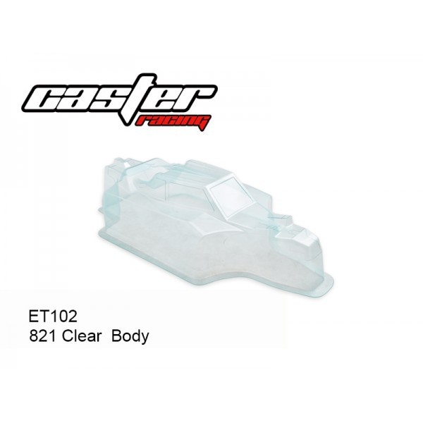 Caster Caster 1/8ETO-821 Electric Vietnam, RC masofadan boshqarish pulti shaffof avtomobil qobig'i