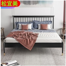 Songyimei new Nordic wrought iron simple modern ins light luxury style 1 5 1 8 meters home master bedroom double bed