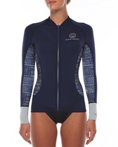 Ocean earth Australian womens long-sleeved cold-weather top zipper style surfing cold-weather suit spring autumn and winter