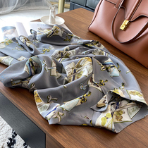 Spire tip national goods of light 16 mmi crepe silk temperament stand collar silk vintage printed shirt shirt