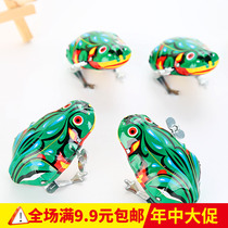 Childrens Day gift iron frog jumping frog toy classic 80 nostalgic retro outdoor casual small toy