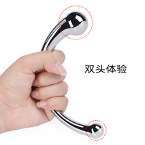 Prostate massage metal anal plug Double-headed anal plug for men and women GAY metal stainless steel sex products alternative SM