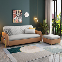 Technology fabric sofa bed foldable living room single double bed multi-function dual-use small apartment Light luxury style net red model