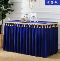 Customized for hanging ears Buddha table cloth velvet table gold velvet gold ear hanging ears rectangular meeting table cloth table skirt