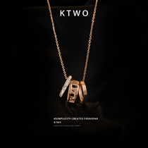 Korean fashion 2021 new simple temperament three ring necklace female Net red French advanced feel cold wind choker