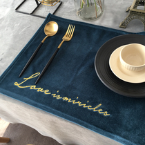 MZao Nordic boutique Velvet placemats restaurant insulation mats velvet Western placers European luxury