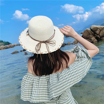 Spring and summer new straw bow pendant straw hat fashion Lady summer hipster sun hat beach hat